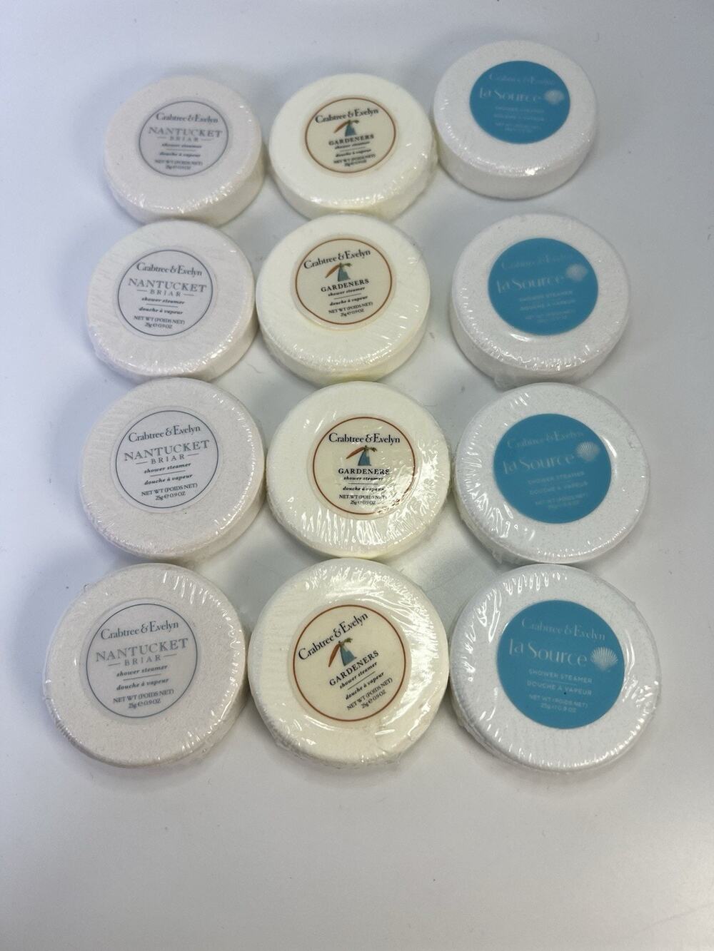12 Crabtree & Evelyn Collection Shower Steamers Gardeners LaSource Nantucket